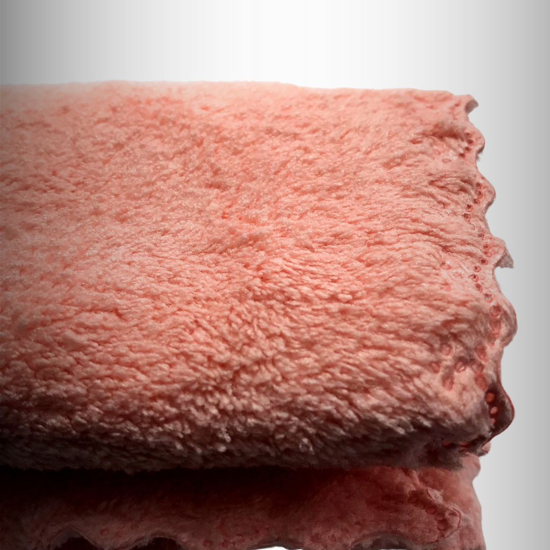 Pink facial towel