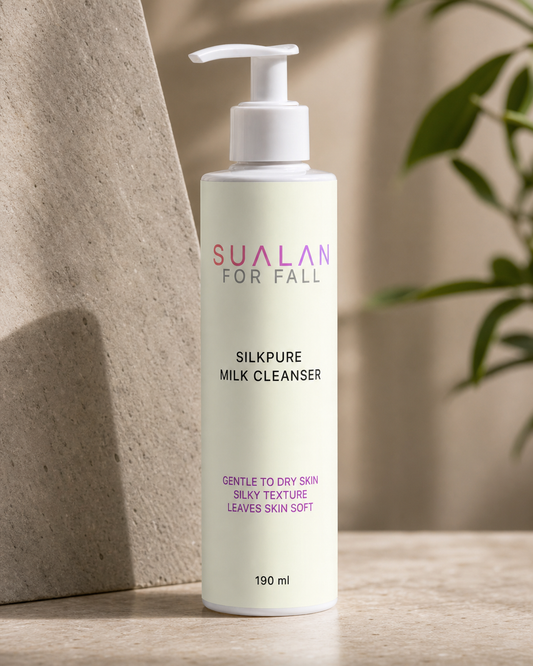 Sualan Cosmetics THE SILKPURE MILK CLEANSER, imagen principal del producto · Limpiador facial, disponible en España