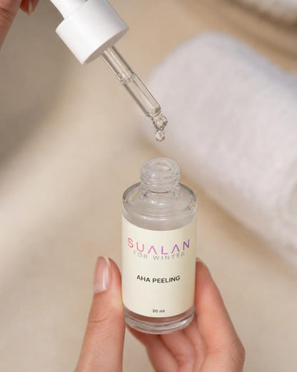 Sualan Cosmetics THE AHA PEELING, aplicación y uso del producto · Exfoliante, disponible en España